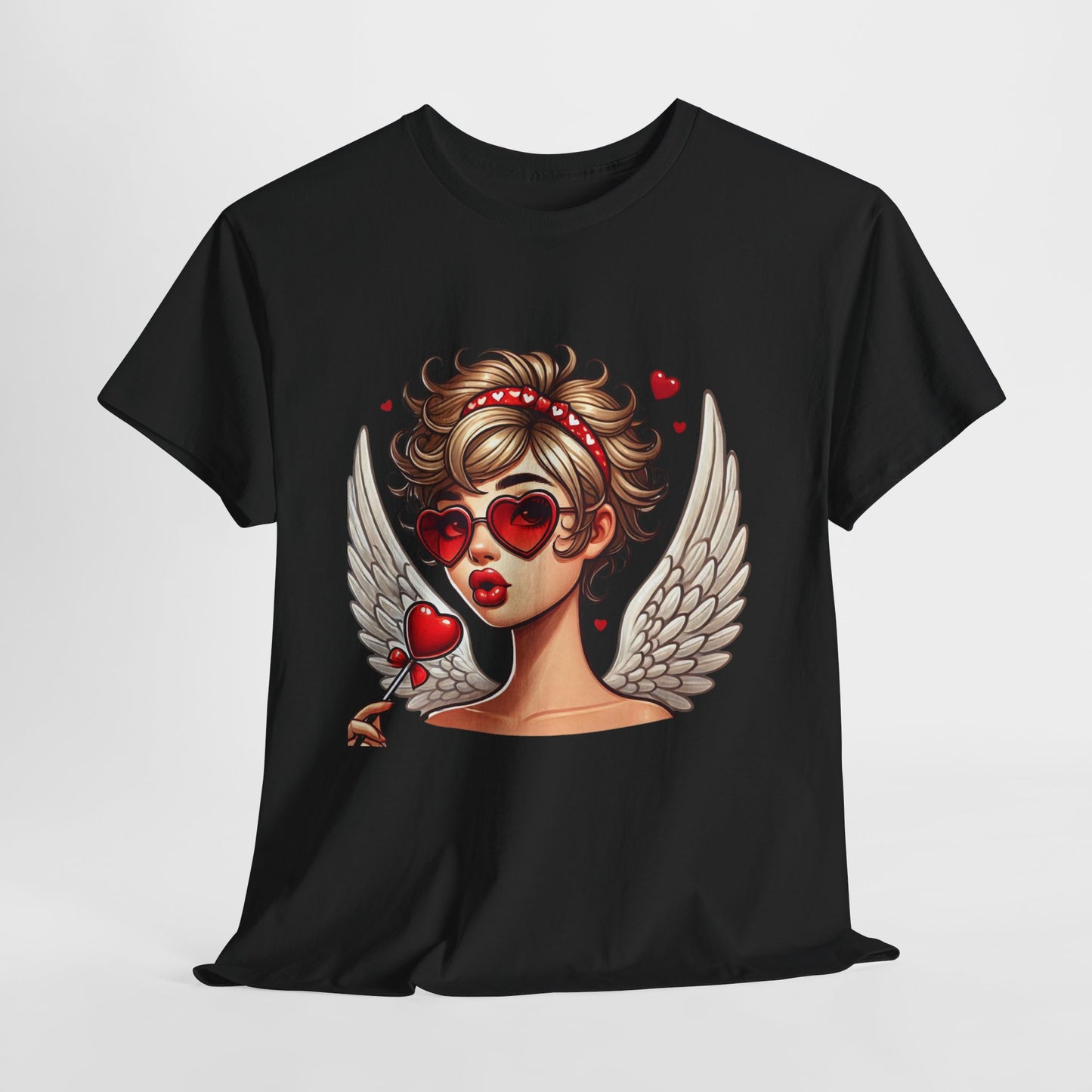 Valentine's Day Angel T-Shirt - Unisex Heavy Cotton Tee