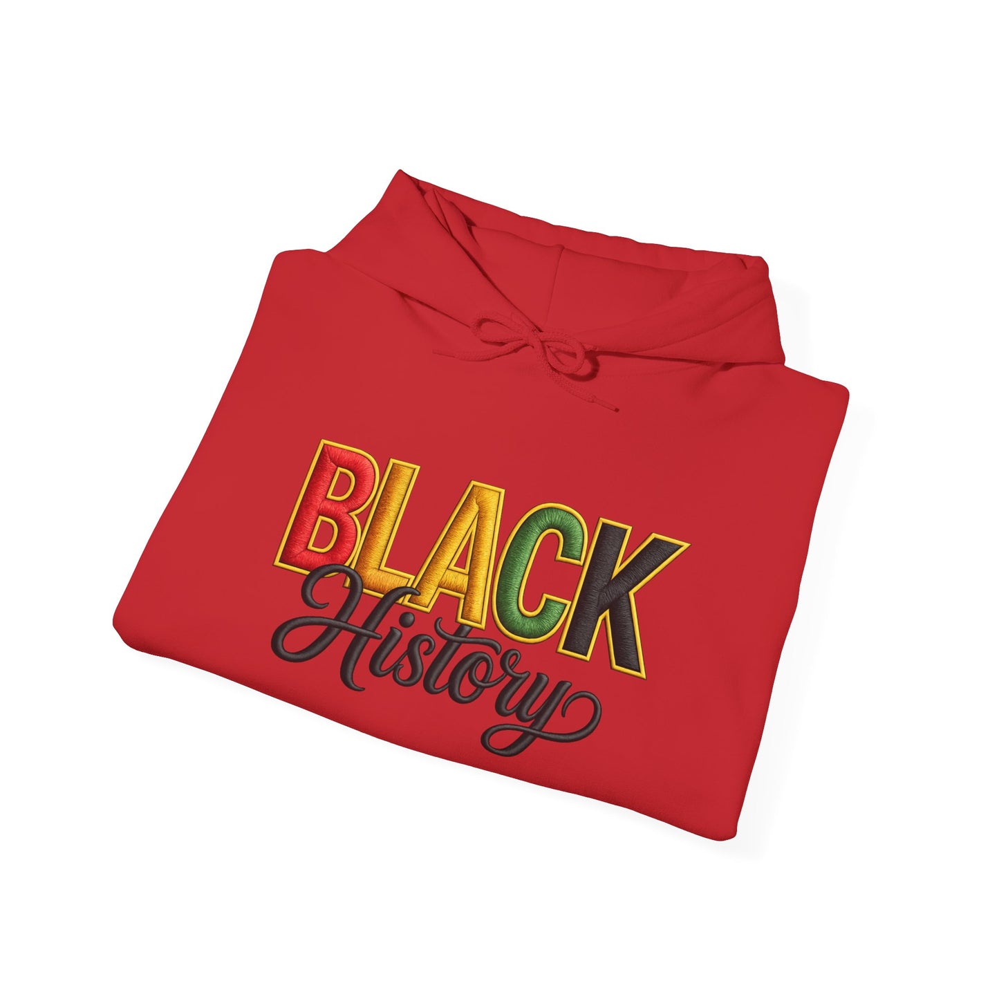 Black History Hoodie — Retro Pan-African Script Pullover for Black History Month