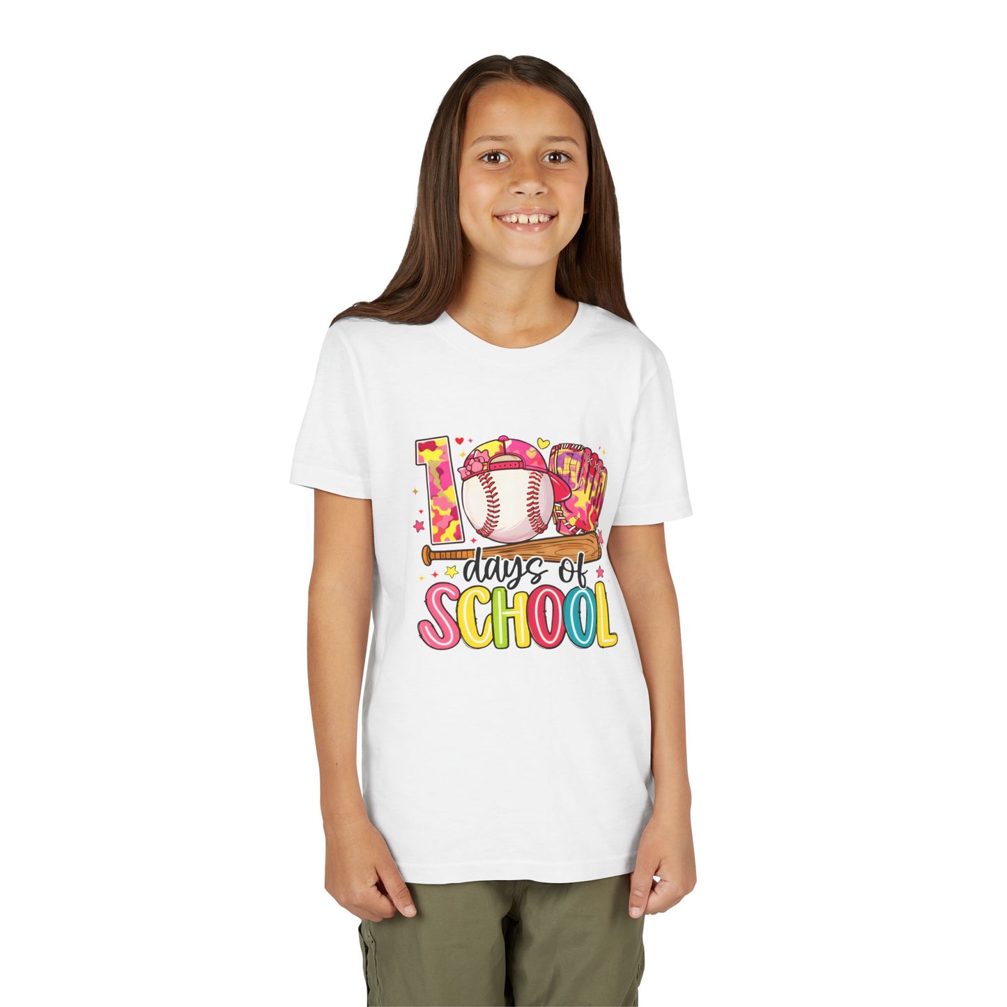 Youth Baseball '100 Days of School' Tee