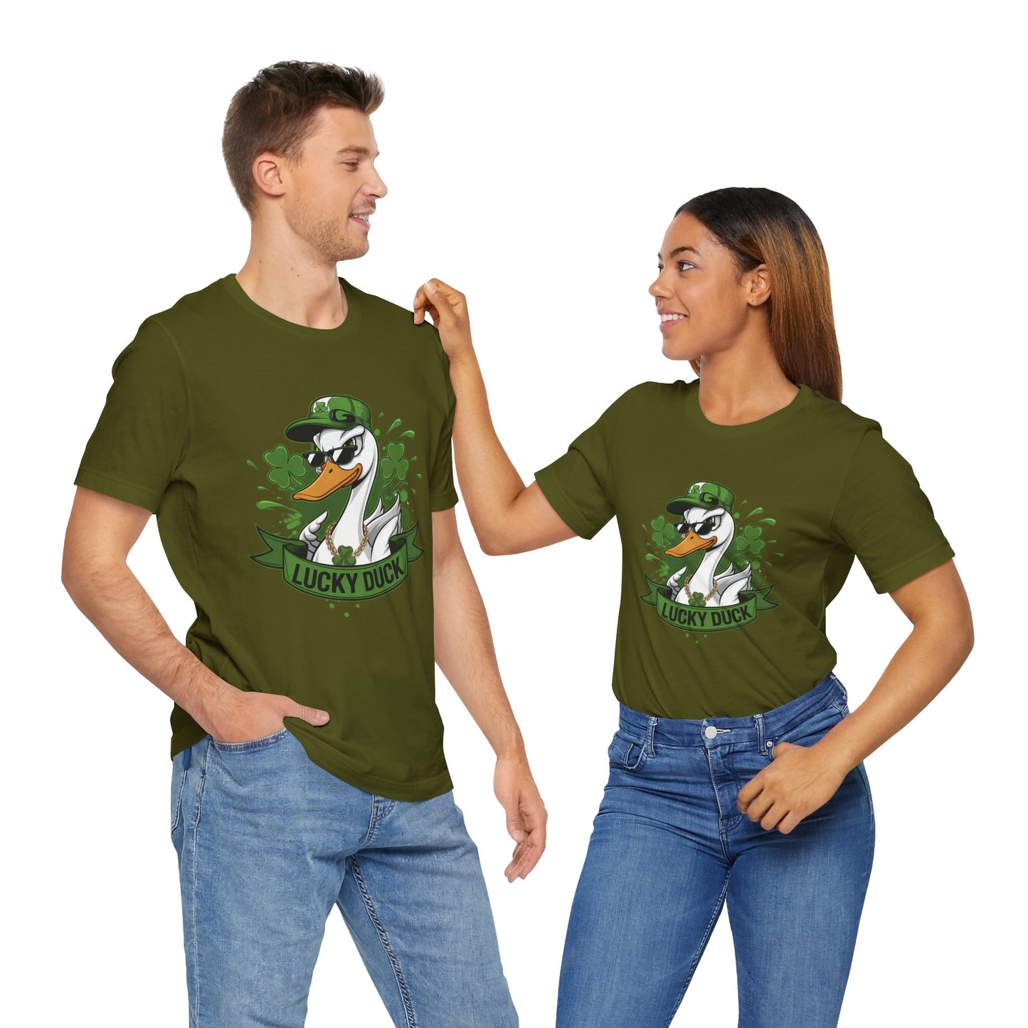 Lucky Duck St. Patrick's Day Unisex Tee - Short Sleeve Shirt