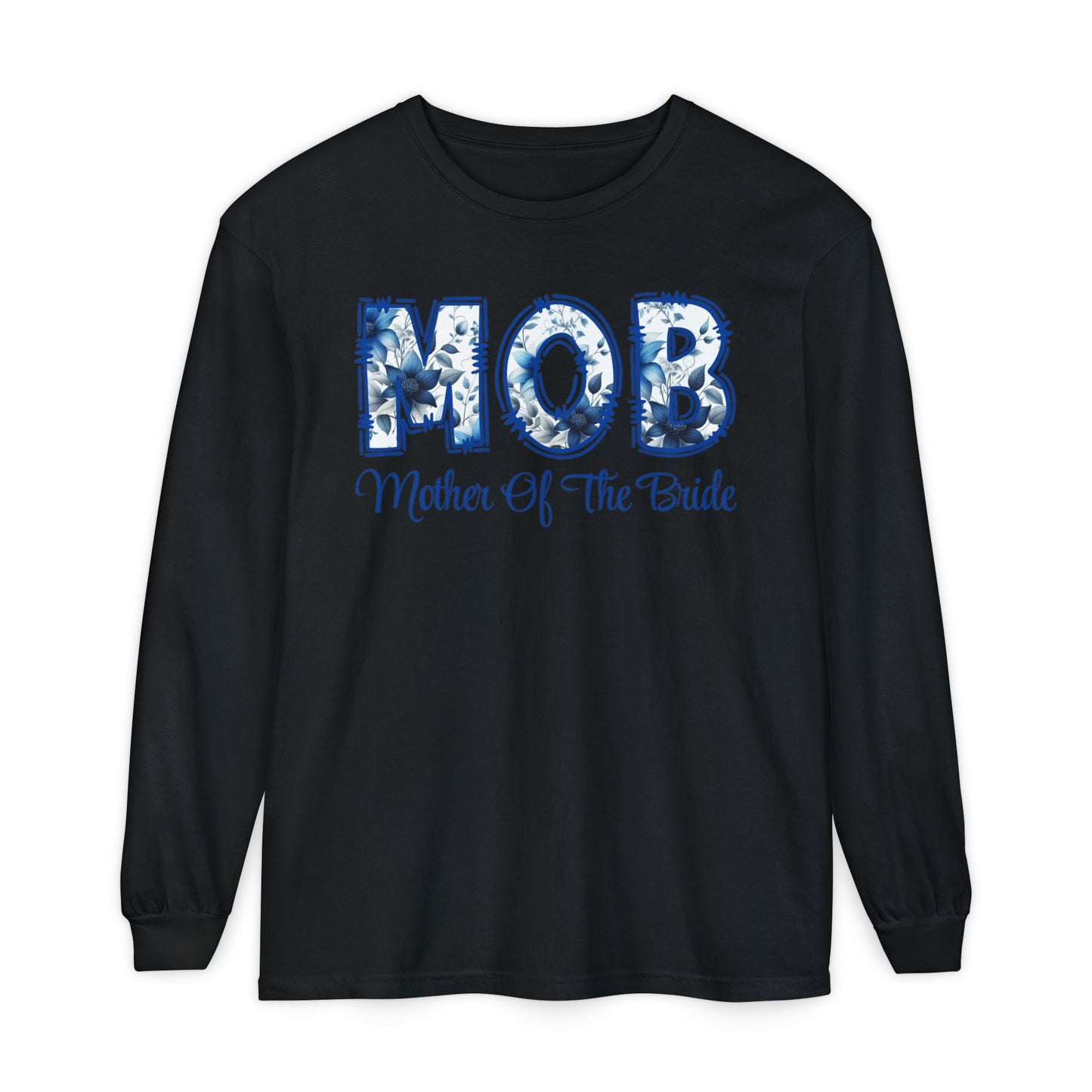 Unisex Garment-dyed Long Sleeve T-Shirt-Mother of the Bride