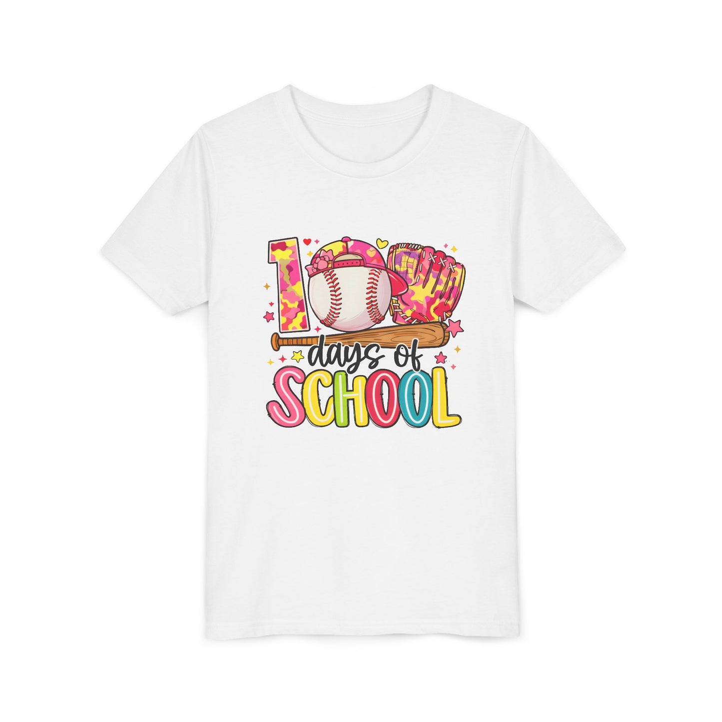 Youth Baseball '100 Days of School' Tee