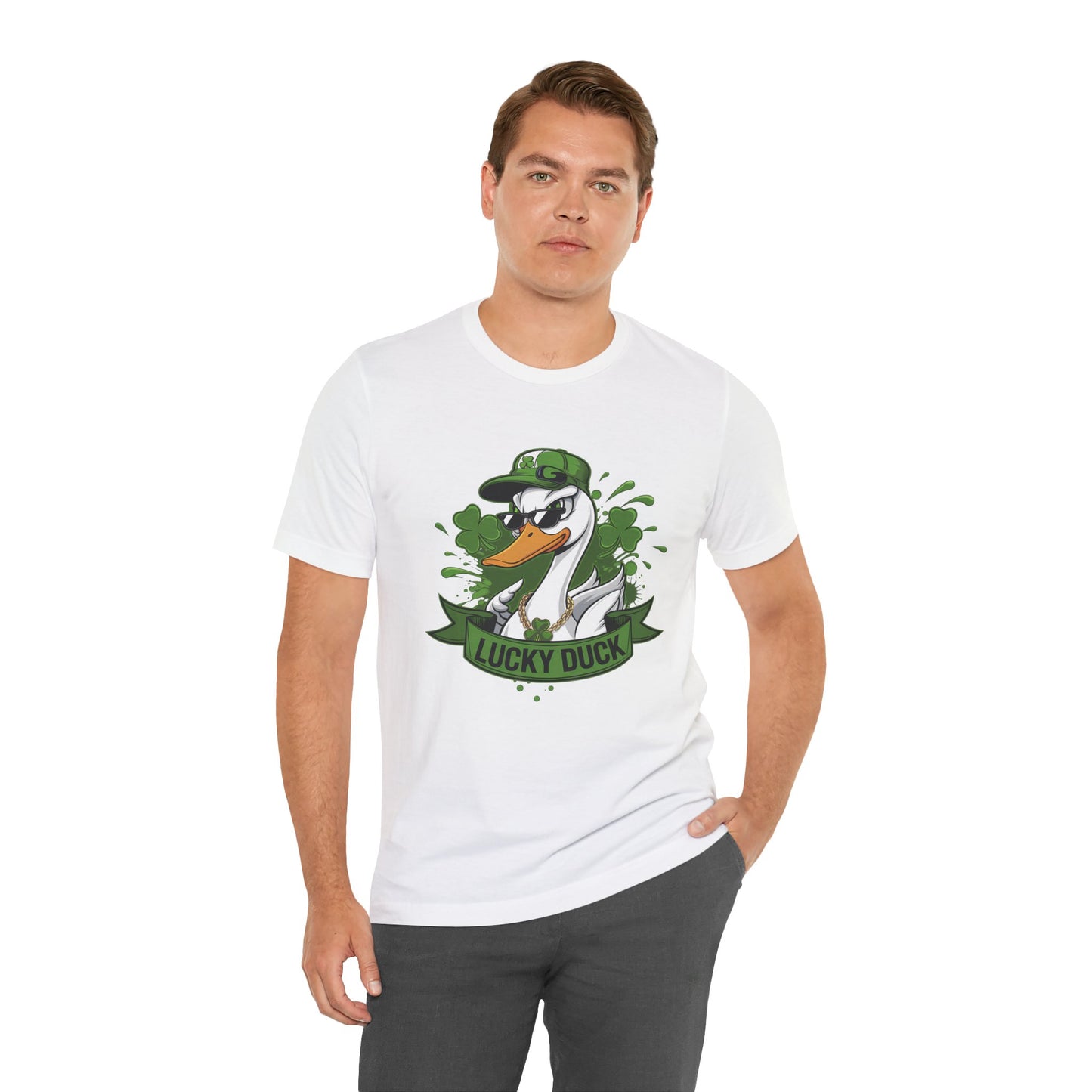 Lucky Duck St. Patrick's Day Unisex Tee - Short Sleeve Shirt