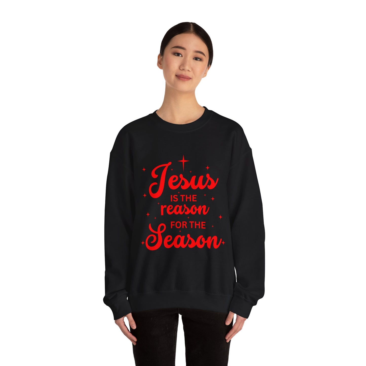 Christmas Crewneck Sweatshirt - Jesus is the reason for the season