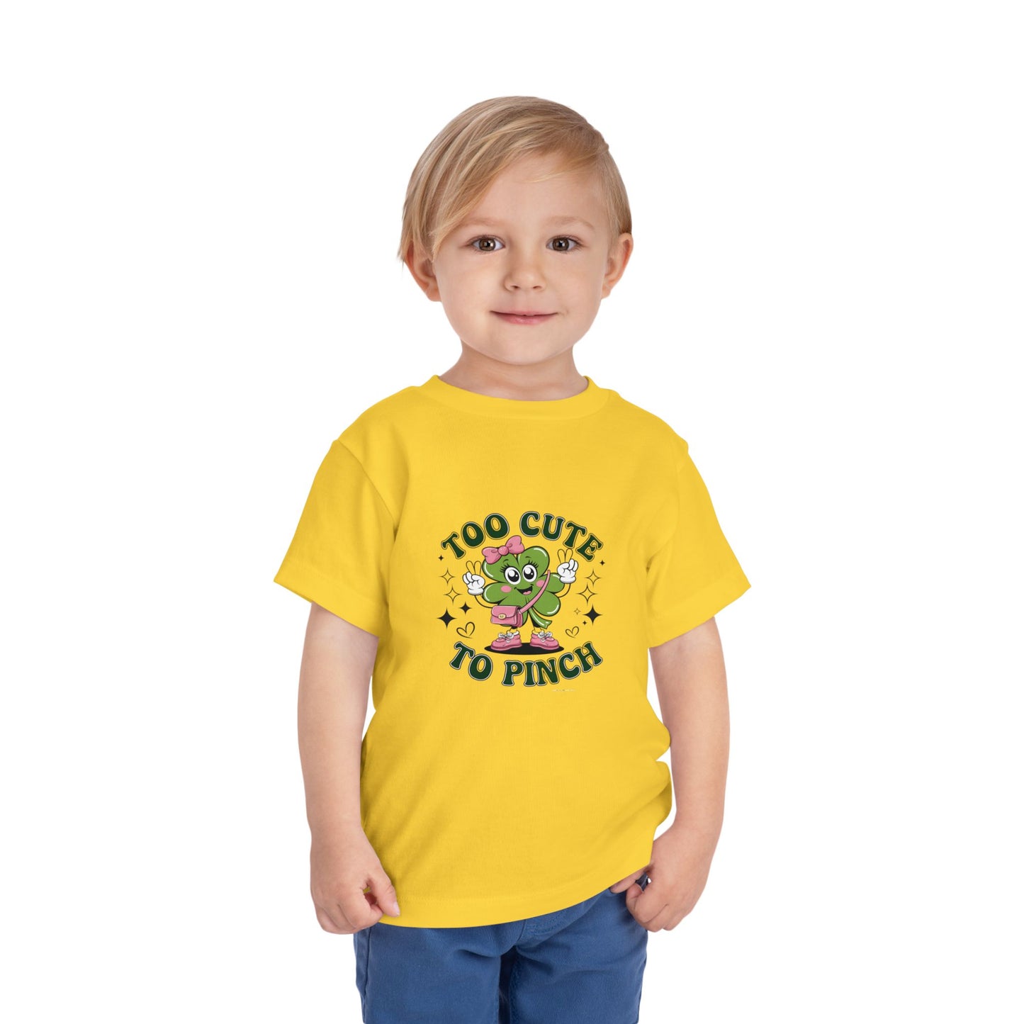 Too Cute to Pinch Toddler Tee - Adorable St. Patrick's Day Shirt for Kids