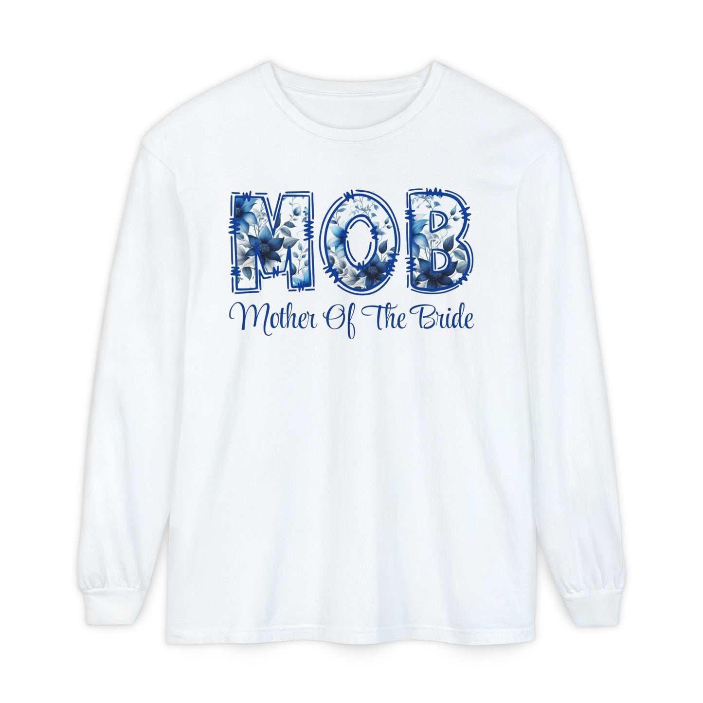 Unisex Garment-dyed Long Sleeve T-Shirt-Mother of the Bride