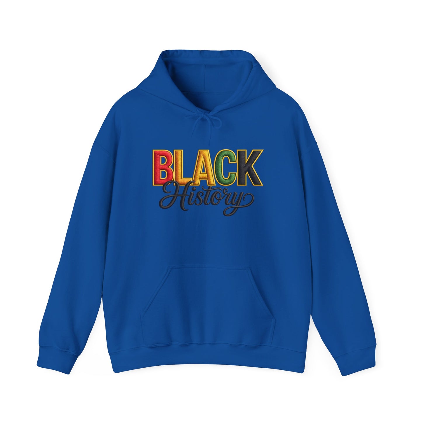 Black History Hoodie — Retro Pan-African Script Pullover for Black History Month
