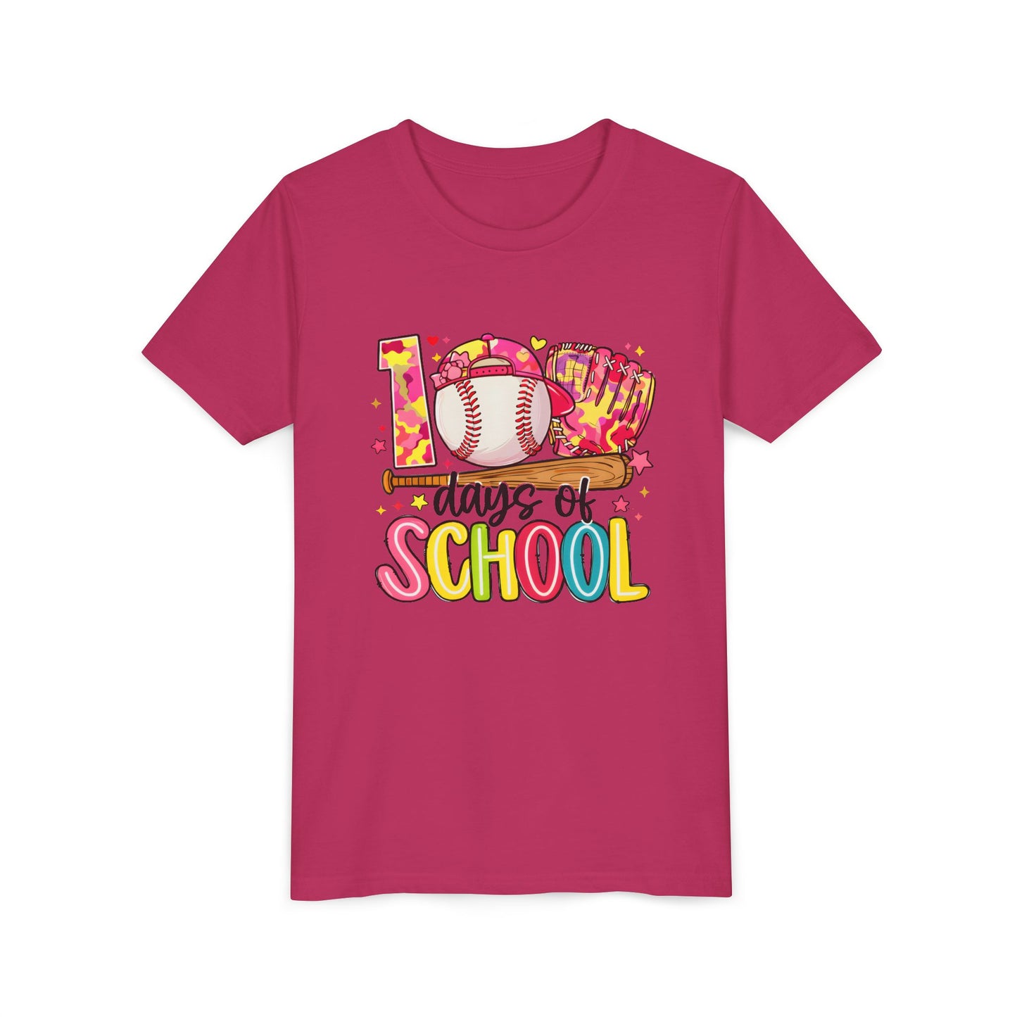 Youth Baseball '100 Days of School' Tee