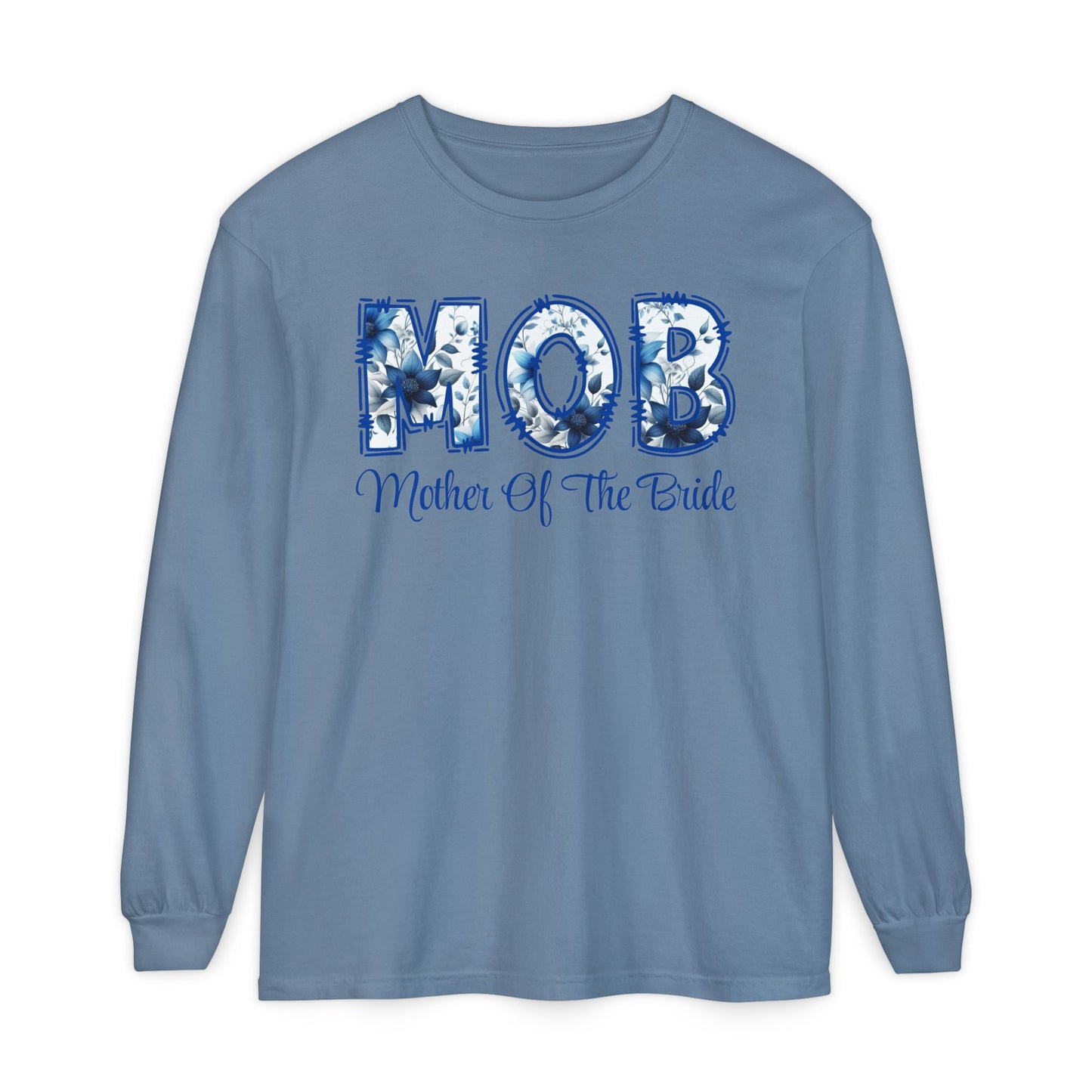 Unisex Garment-dyed Long Sleeve T-Shirt-Mother of the Bride