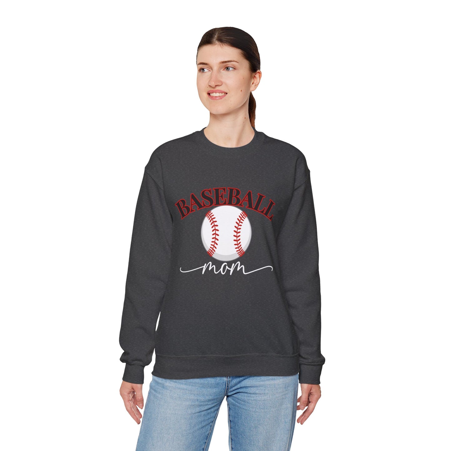 Baseball Mom Crewneck Sweatshirt — Baseball Graphic Pullover for Moms