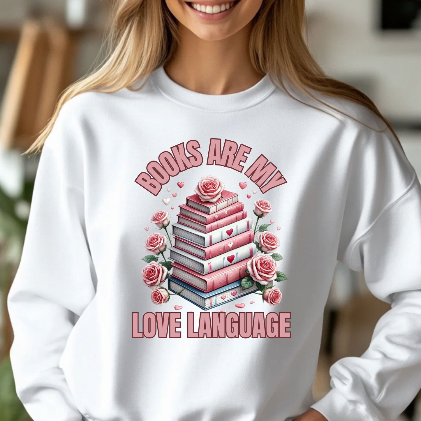 Books Are My Love Language-Unisex Crewneck Sweatshirt