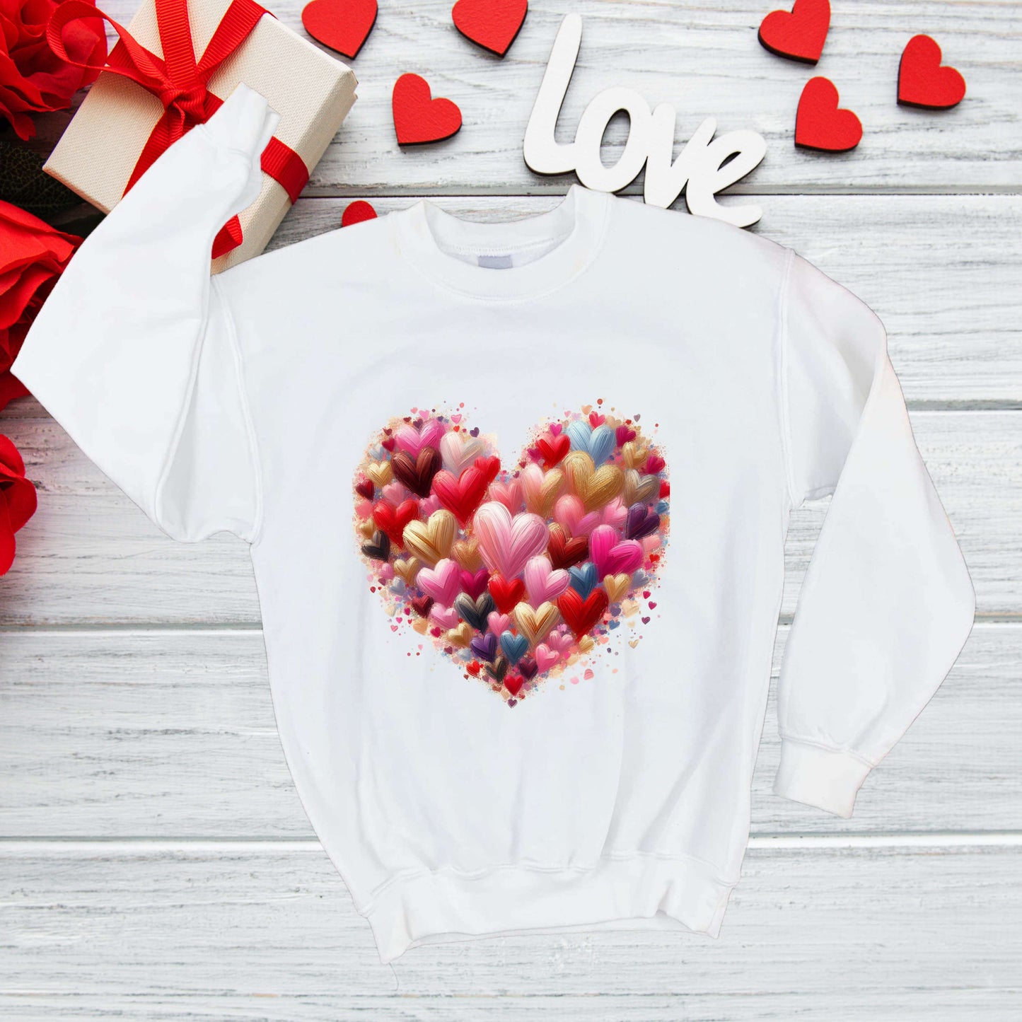 Heart Print Sweatshirt