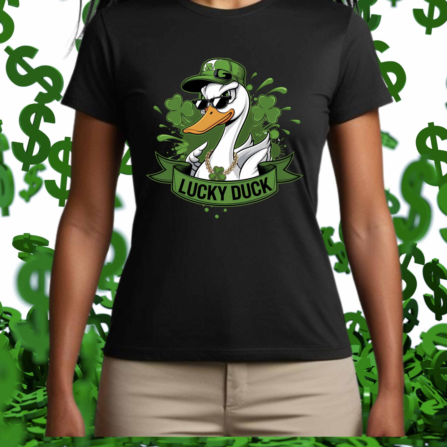 Lucky Duck St. Patrick's Day Unisex Tee - Short Sleeve Shirt