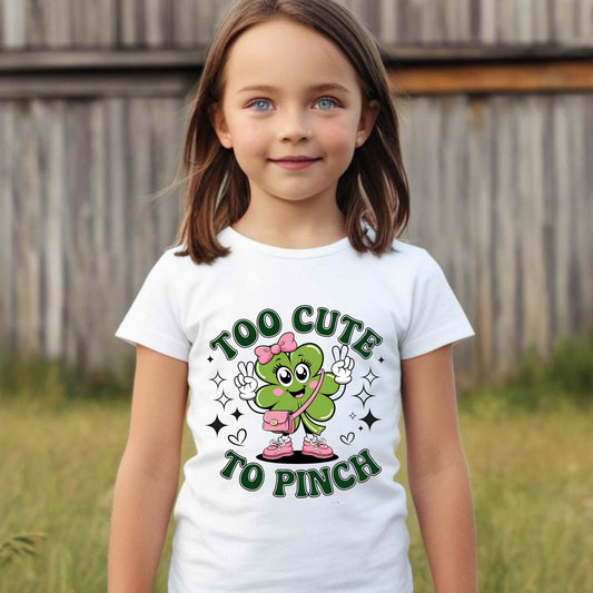 Too Cute to Pinch Toddler Tee - Adorable St. Patrick's Day Shirt for Kids