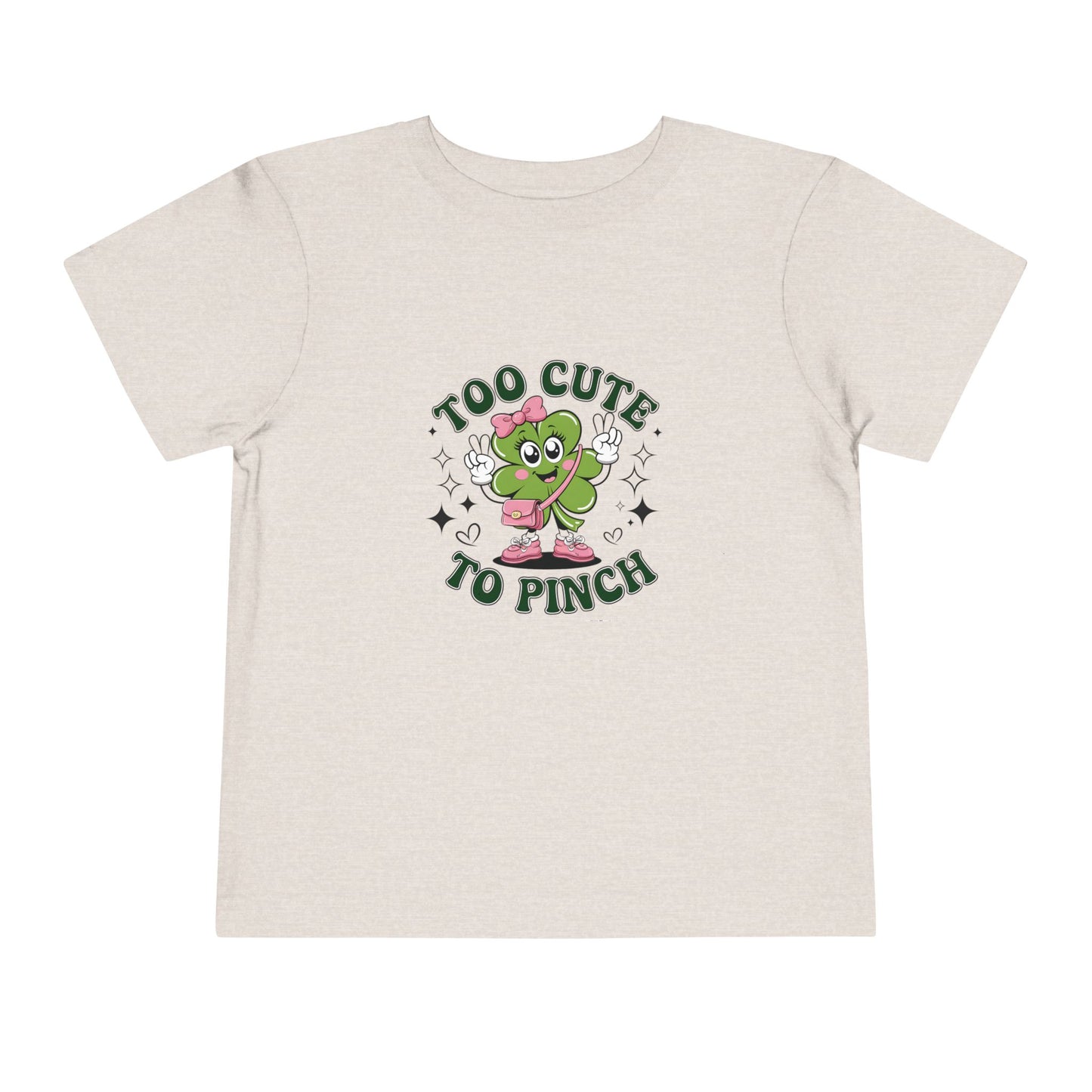 Too Cute to Pinch Toddler Tee - Adorable St. Patrick's Day Shirt for Kids