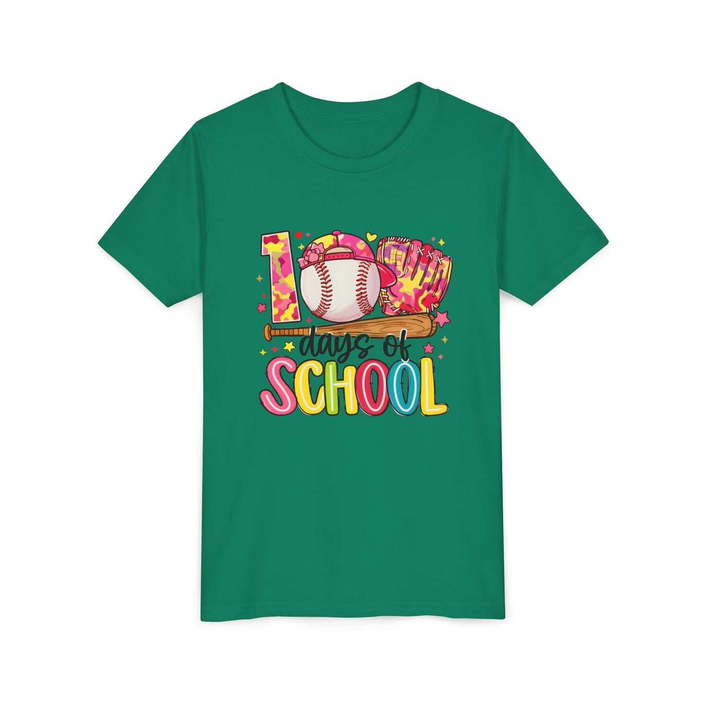 Youth Baseball '100 Days of School' Tee