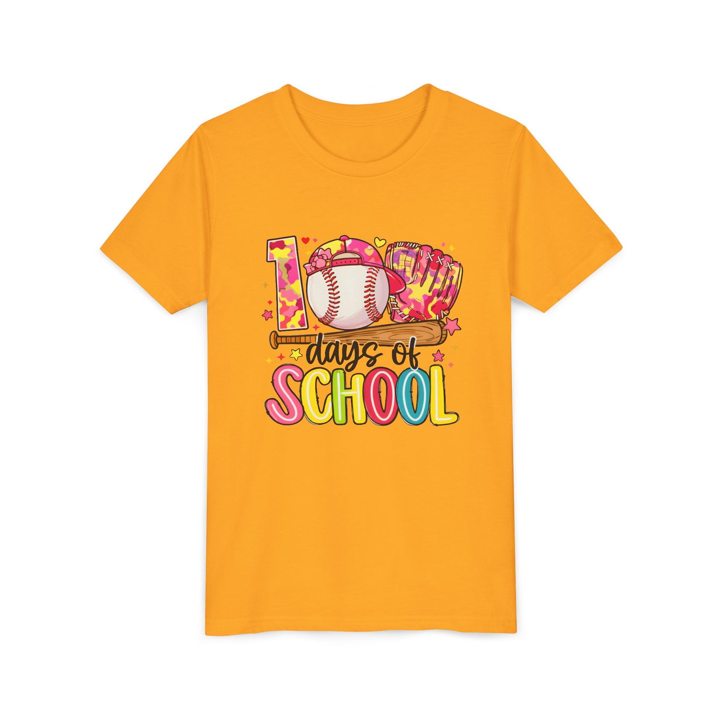 Youth Baseball '100 Days of School' Tee