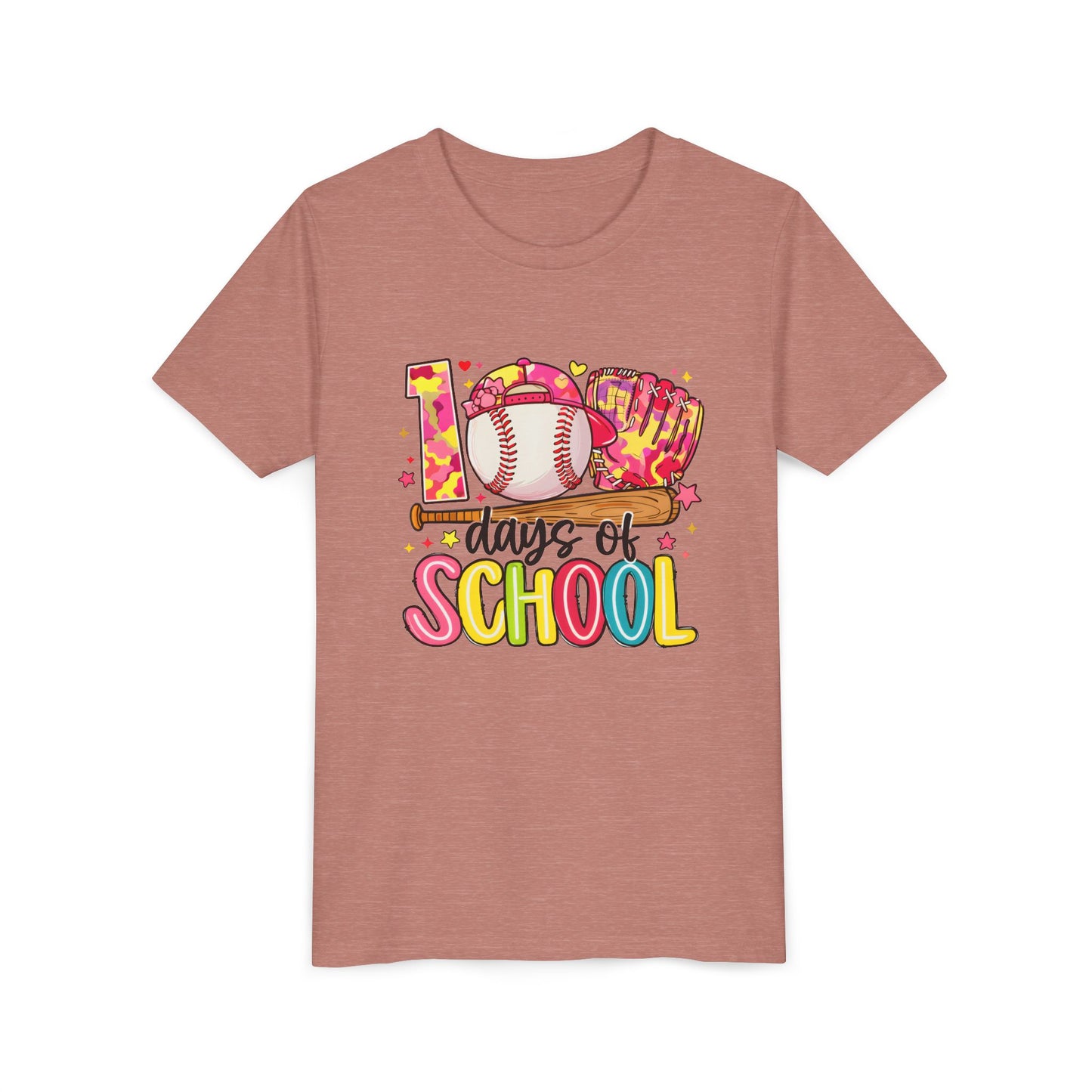 Youth Baseball '100 Days of School' Tee
