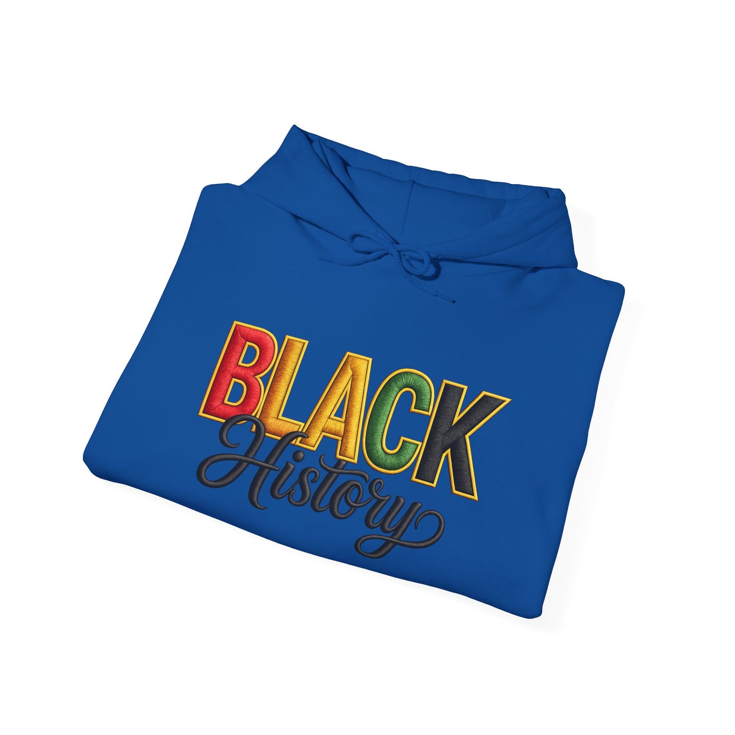 Black History Hoodie — Retro Pan-African Script Pullover for Black History Month