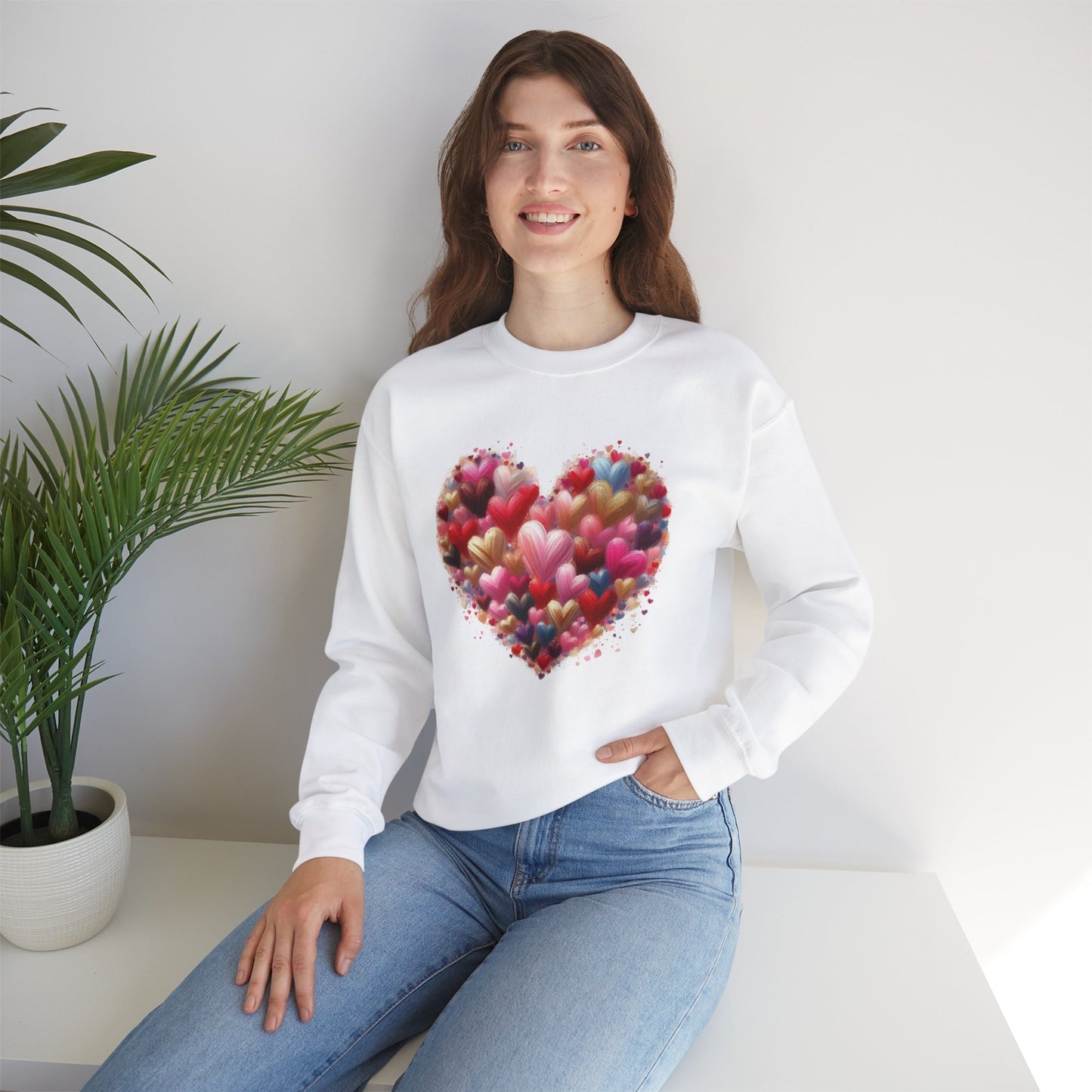 Heart Print Sweatshirt