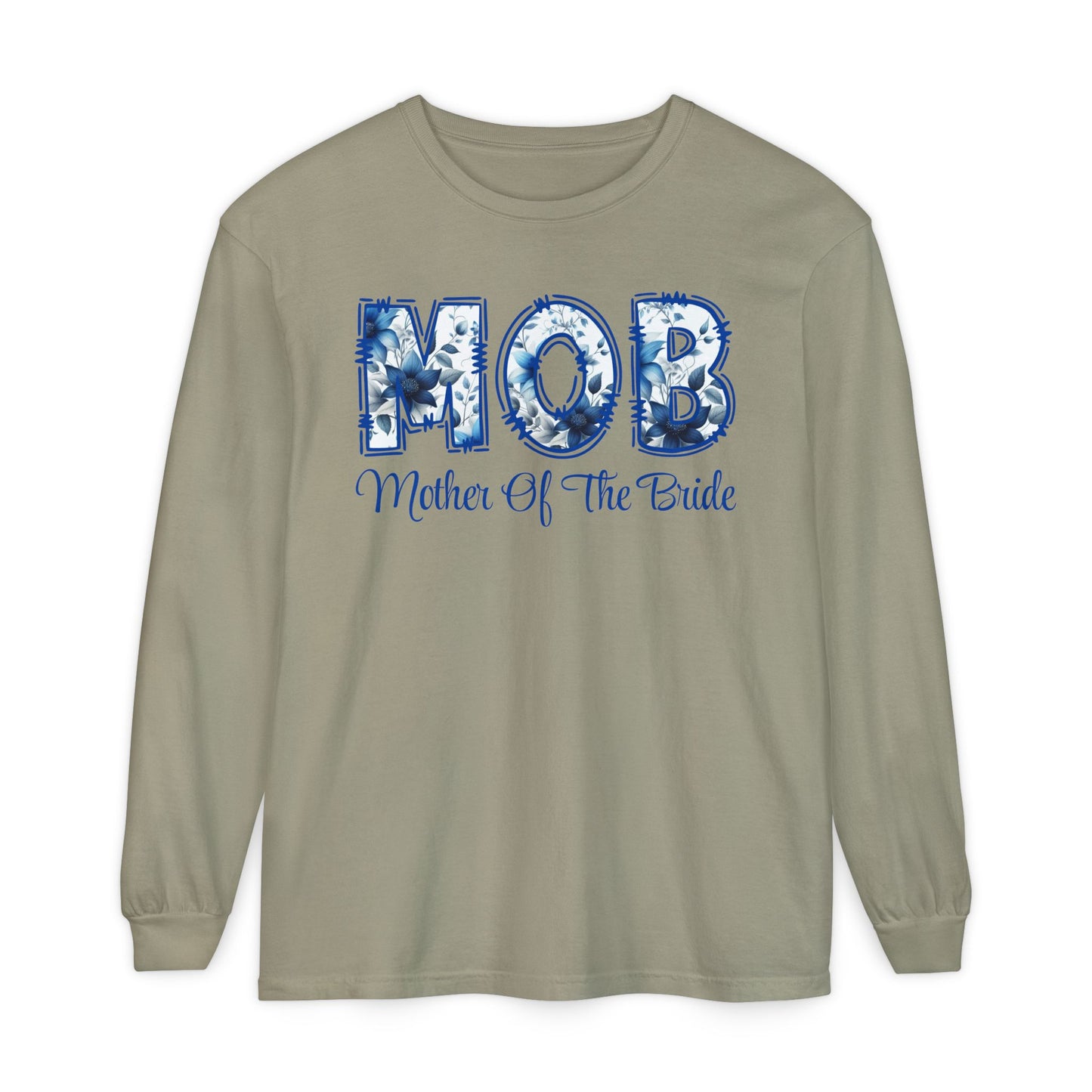 Unisex Garment-dyed Long Sleeve T-Shirt-Mother of the Bride