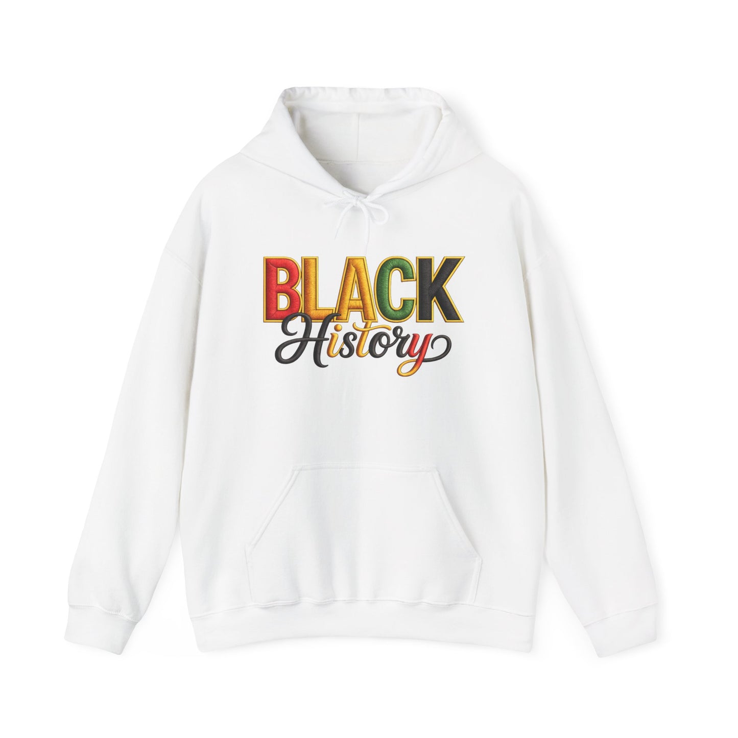 Black History Hoodie — Retro Pan-African Script Pullover for Black History Month