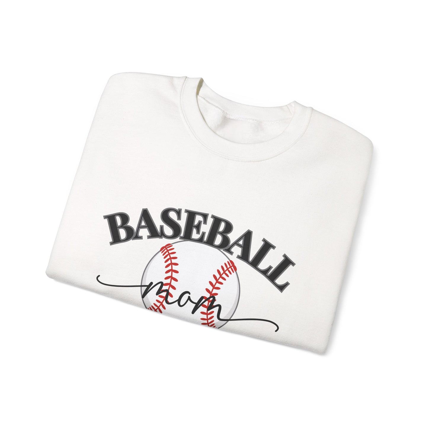 Baseball Mom Crewneck Sweatshirt — Baseball Graphic Pullover for Moms