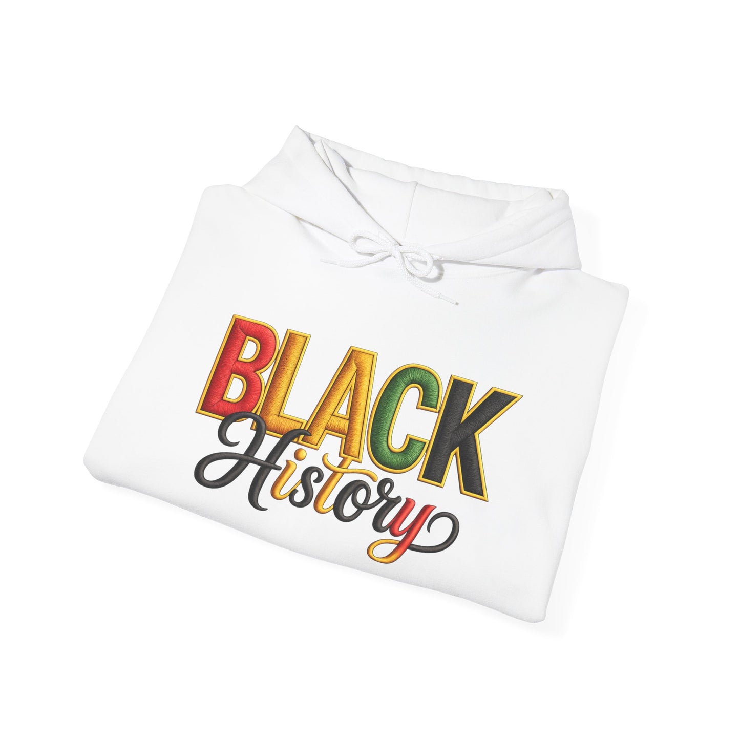 Black History Hoodie — Retro Pan-African Script Pullover for Black History Month