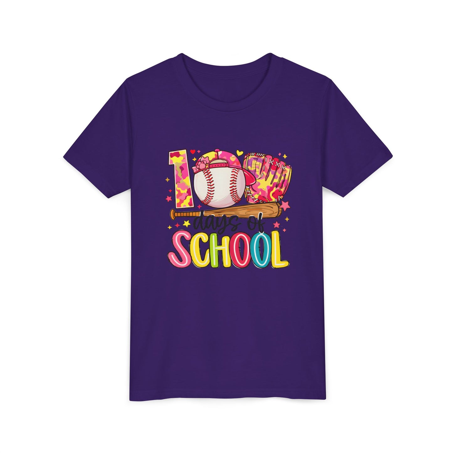 Youth Baseball '100 Days of School' Tee