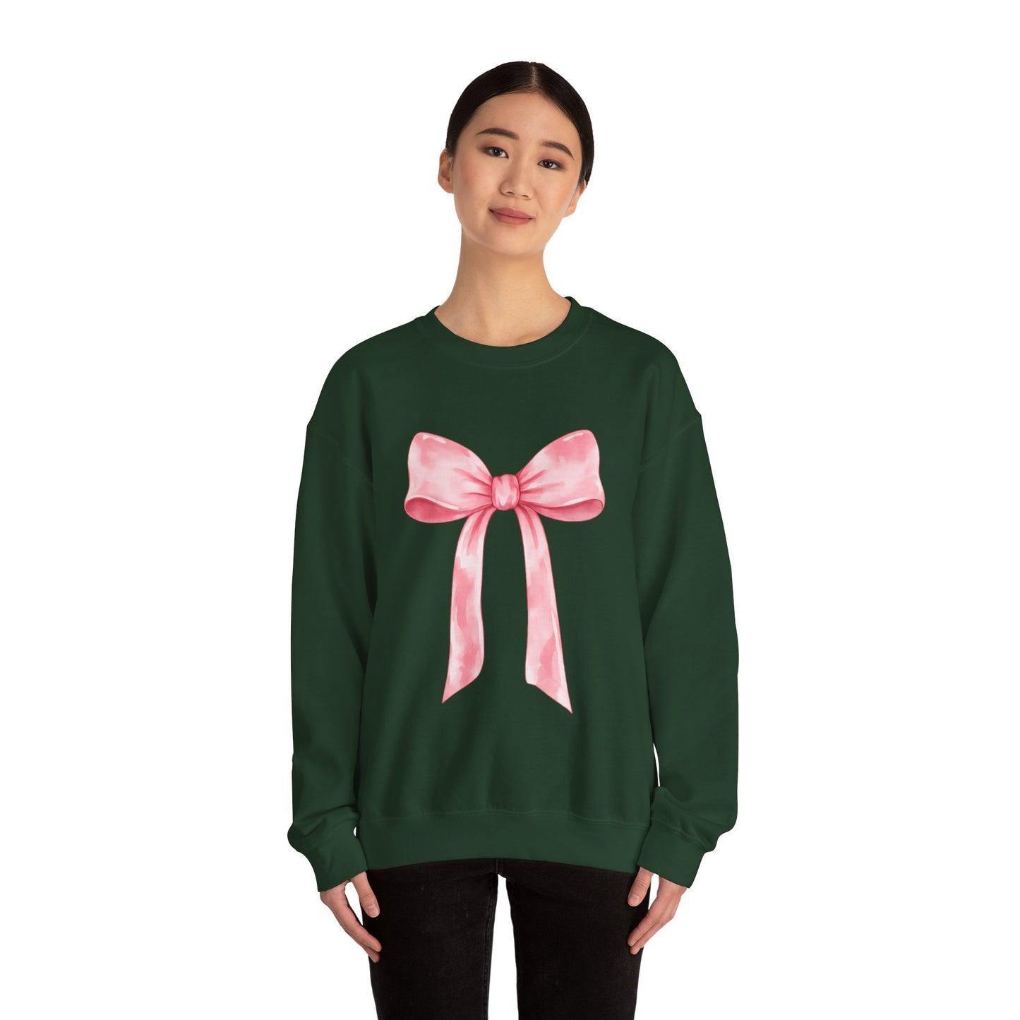 Pink Bow Valentine Crewneck Sweatshirt
