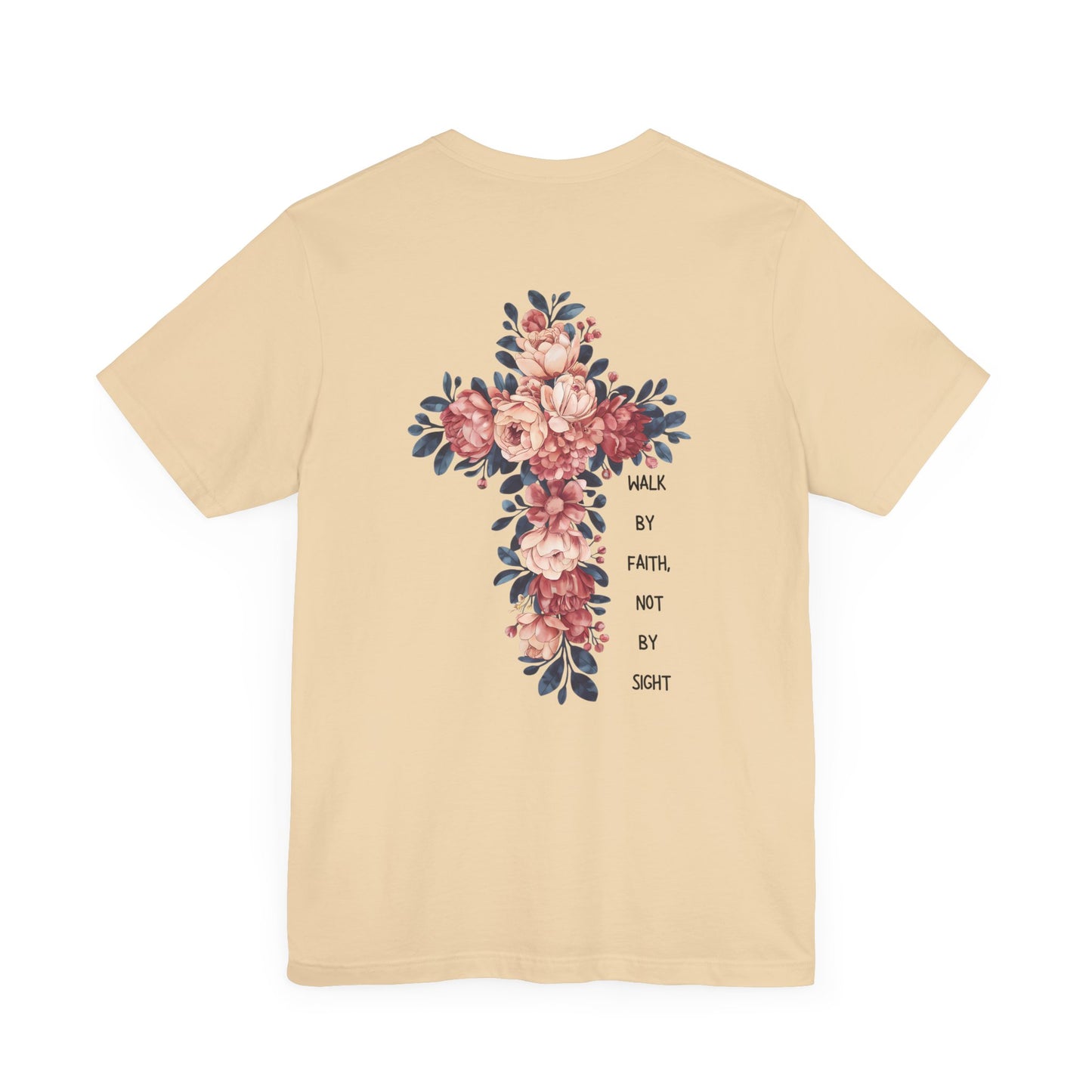 Inspirational Jesus Floral Cross Tee - Unisex Short Sleeve Shirt